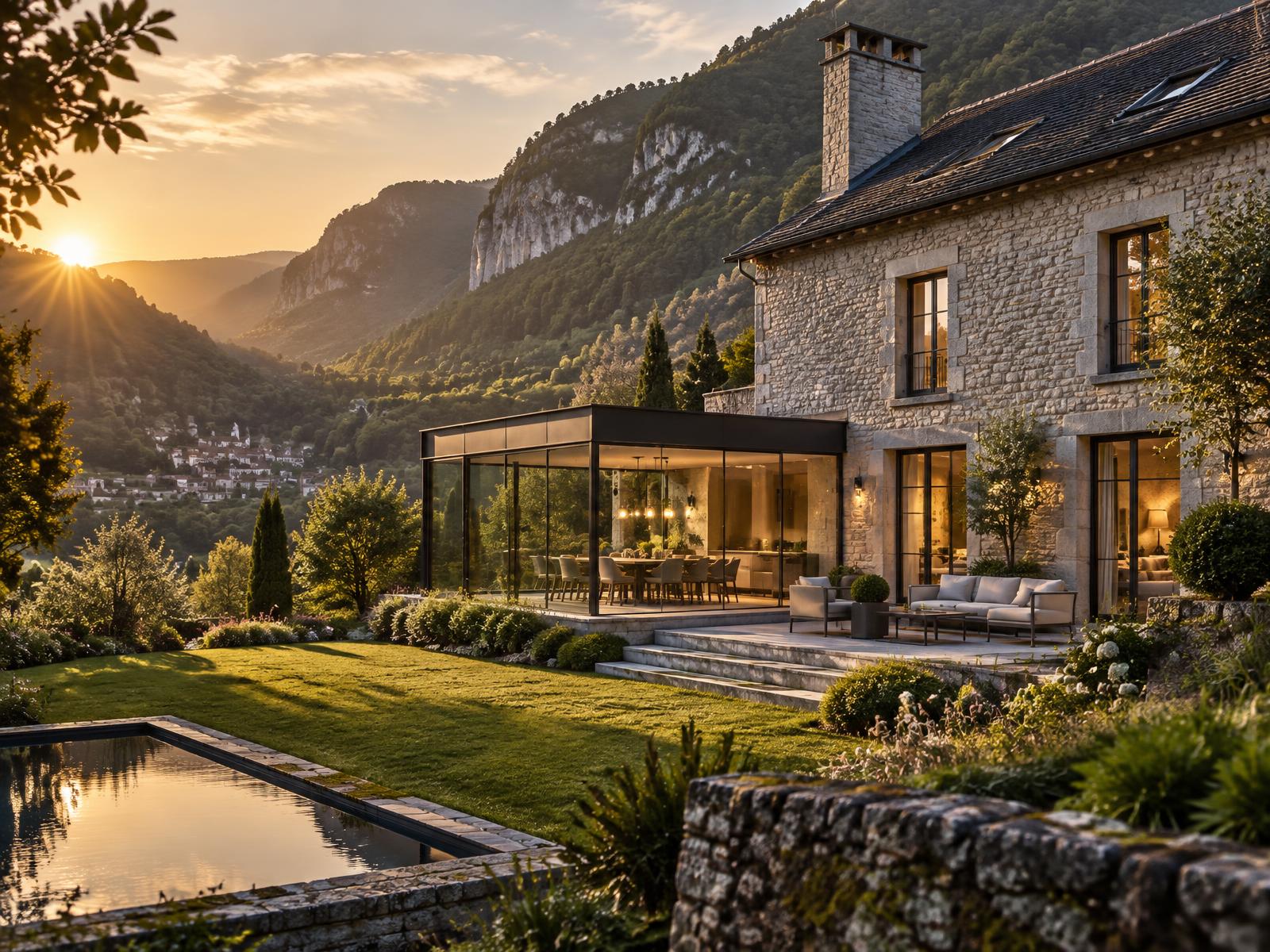 Maison en pierre dans le Jura